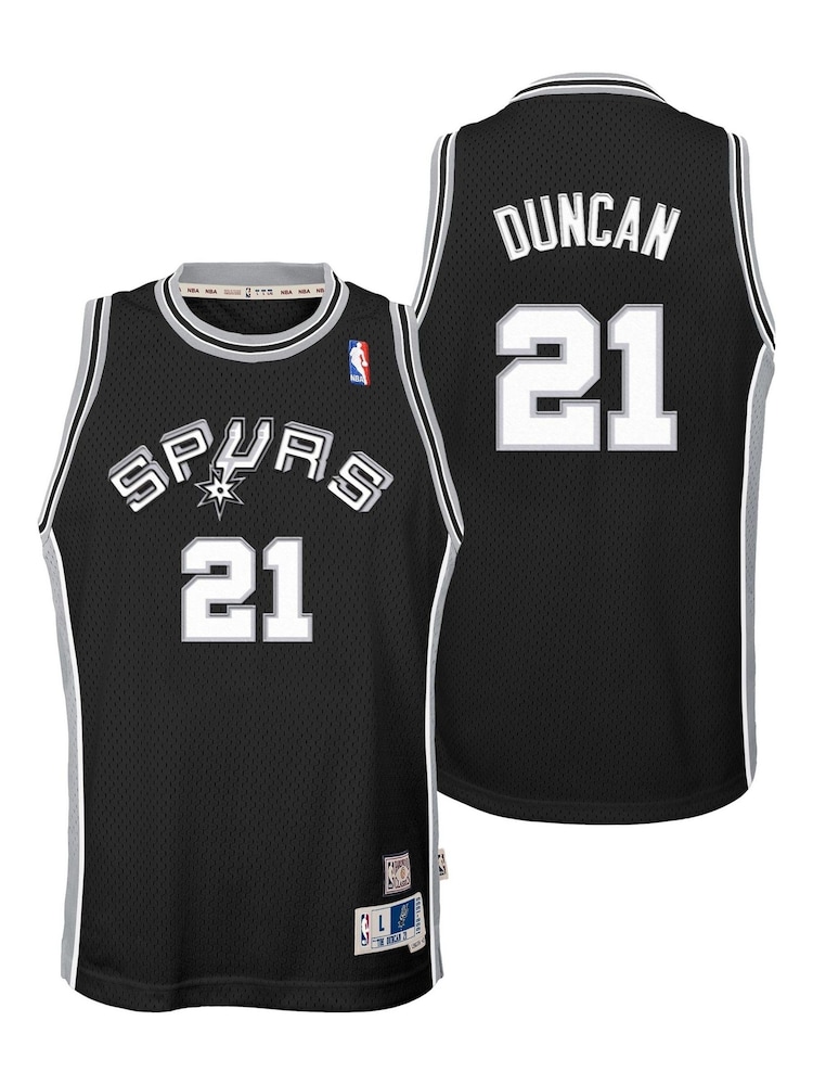 Fanatics San Antonio Spurs Tim Duncan 1998-99 Hardwood Classics Road Swingman Youth Black Jersey - Image 1 of 3