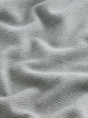 Grau meliert - Texturiertes Sweatshirt mit Stehkragen und Viertelreißverschluss - Bild 7 von 7