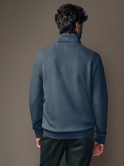Gris d'ardoise - Quarter Zip Textured Funnel Sweatshirt - Image 3 de 7