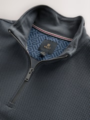 Gris d'ardoise - Quarter Zip Textured Funnel Sweatshirt - Image 6 de 7
