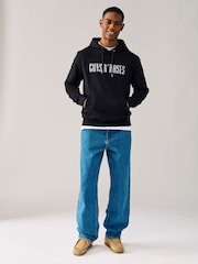 Black Guns N Roses License Graphic Hoodie - Image 3 of 9