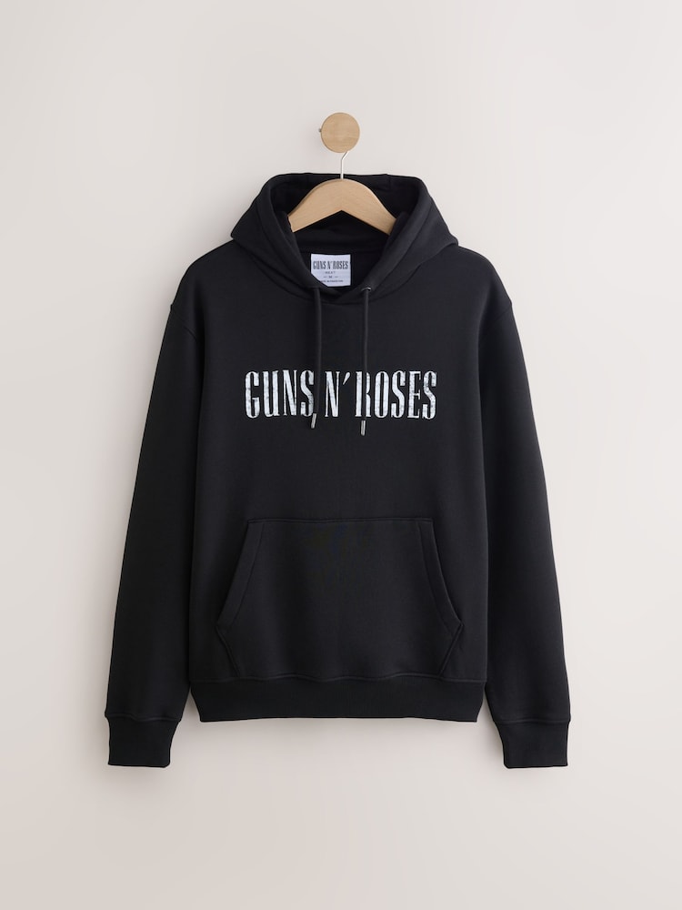 Black Guns N Roses License Graphic Hoodie - Image 6 of 9