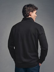 Noir - Quarter Zip Textured Funnel Sweatshirt - Image 4 de 10