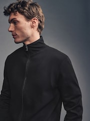 Noir - Quarter Zip Textured Funnel Sweatshirt - Image 5 de 10
