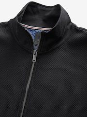 Noir - Quarter Zip Textured Funnel Sweatshirt - Image 7 de 10