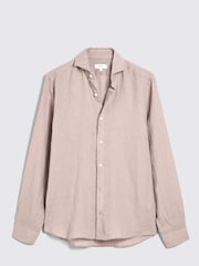 MOSS Light Pink Tailored Fit 100% Linen Shirt - Image 5 of 6