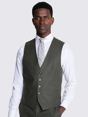 MOSS Green Tailored Fit Army Performance Waistcoat - Image 1 of 3