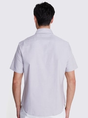 MOSS Natural Short Sleeve Washed Oxford 100% Cotton Shirt - Image 3 of 4