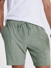 MOSS Green 100% Cotton Terry Towelling Shorts - Image 3 of 3