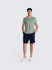 MOSS Green Terry Towelling Skipper 100% Cotton Polo Shirt - Image 2 of 3