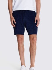 MOSS Blue 100% Cotton Terry Towelling Shorts - Image 1 of 4