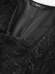 Schwarz - parkle Fringe Kimono Cover-Up - Bild 6 von 7
