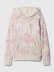 Gap White Floral Logo Overhead Hoodie (4-13yrs) - Image 5 of 5
