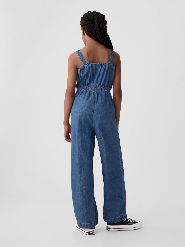 Gap Blue Denim Square Neck Jumpsuit (4-13yrs) - Image 2 of 3