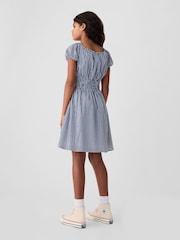 Gap Navy Blue DÔEN Gingham Dress (Kids) - Image 2 of 4