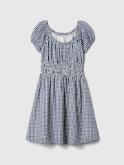 Gap Navy Blue DÔEN Gingham Dress (Kids) - Image 4 of 4