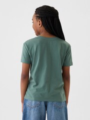Gap Green Heart Graphic Short Sleeve Crew Neck T-Shirt (4-13yrs) - Image 2 of 4
