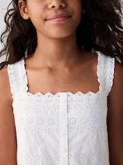 Gap White DÔEN Eyelet Dress (Kids) - Image 3 of 4
