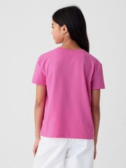 Gap Pink Floral Graphic Short Sleeve Crew Neck T-Shirt (4-13yrs) - Image 2 of 4
