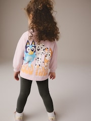Pink Bluey Long Sleeve 100% Cotton T-Shirt and Leggings Set (3mths-7yrs) - Image 1 of 8