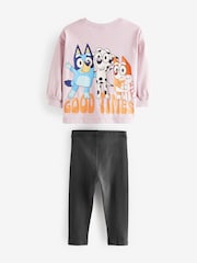 Pink Bluey Long Sleeve 100% Cotton T-Shirt and Leggings Set (3mths-7yrs) - Image 5 of 8