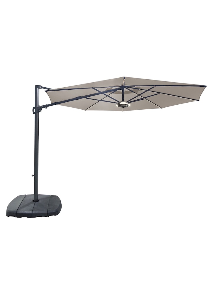 Kettler Stone 3.3M Garden Parasol Canopy with LED Lights & Wireless Speaker - Image 2 of 3