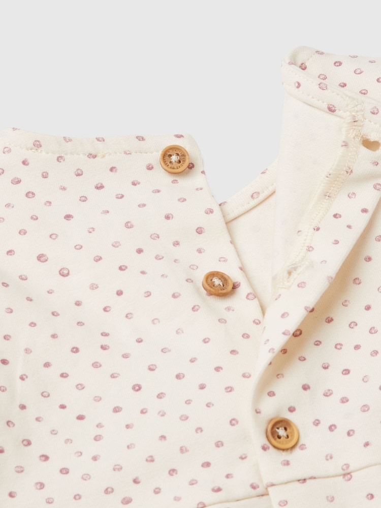 Benetton Polka Dot Bow Detail White Dress - Image 3 of 3 Benetton Polka Dot Bow Detail White Dress - Image 3 of 3