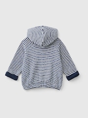 Benetton Blue Stripe Button Up Jacket - Image 2 of 3