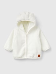 Benetton Fleece Cosy Bear Ears Brown  Jacket - Image 1 of 3