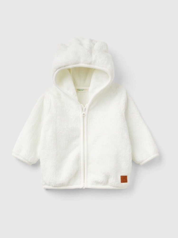 Benetton Fleece Cosy Bear Ears Brown  Jacket - Image 1 of 3