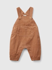 Benetton Brown Corduroy Dungaree - Image 1 of 3
