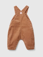 Benetton Brown Corduroy Dungaree - Image 2 of 3