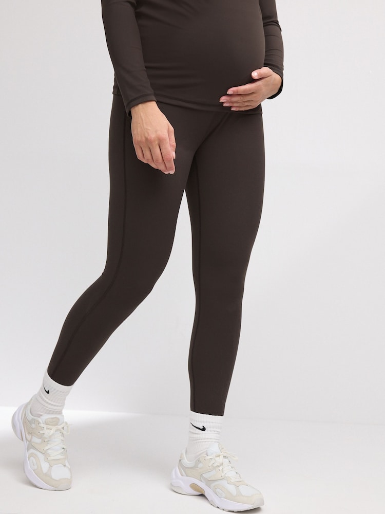 Marron chocolat - Leggings de sport de maternité - Image 4 of 10