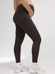 Chocolate Brown Maternity Sports Leggings - Image 5 of 10