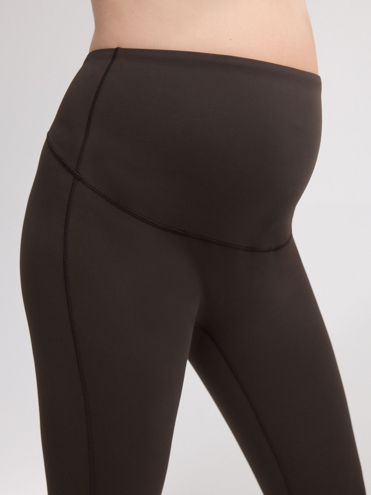 Marron chocolat - Leggings de sport de maternité - Image 6 of 10
