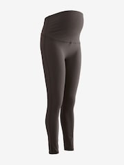 Chocolate Brown Maternity Sports Leggings - Image 8 of 10