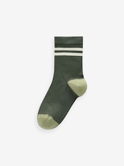 Earthy Tipped Stripes Print Rich Socks 5 Pack - Image 4 of 6