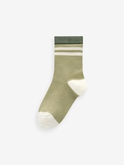 Earthy Tipped Stripes Print Rich Socks 5 Pack - Image 5 of 6