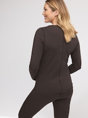 Chocolate Brown Maternity Sports Top - Image 5 of 6