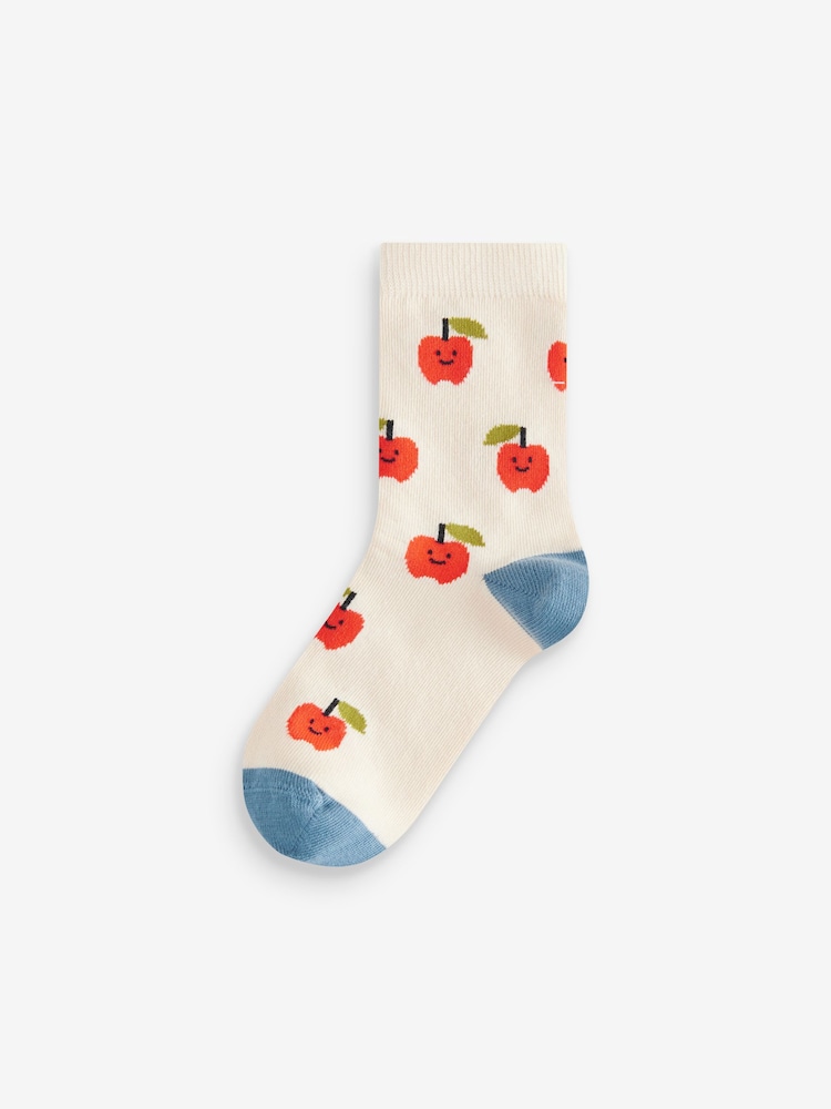 Fruit Vegetable Prints Print Rich Socks 5 Pack - Image 2 of 6