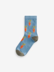 Fruit Vegetable Prints Print Rich Socks 5 Pack - Image 3 of 6