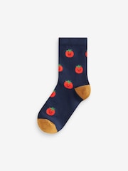 Fruit Vegetable Prints Print Rich Socks 5 Pack - Image 4 of 6