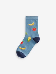 Fruit Vegetable Prints Print Rich Socks 5 Pack - Image 5 of 6