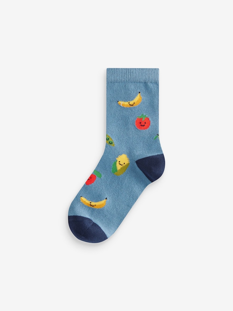 Fruit Vegetable Prints Print Rich Socks 5 Pack - Image 5 of 6