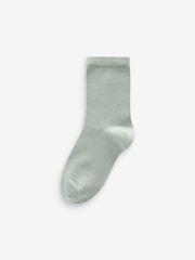 Blue/Neutral/Mineral Cotton Rich Plain Socks 7 Pack - Image 3 of 8