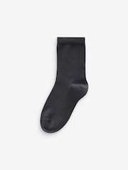 Blue/Neutral/Mineral Cotton Rich Plain Socks 7 Pack - Image 4 of 8