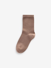Blue/Neutral/Mineral Cotton Rich Plain Socks 7 Pack - Image 5 of 8