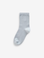 Blue/Neutral/Mineral Cotton Rich Plain Socks 7 Pack - Image 7 of 8