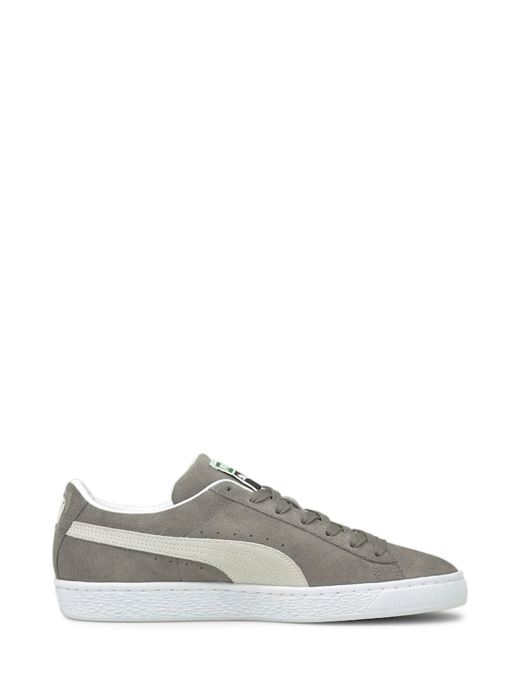 Puma Grey Suede Classic XXI Unisex Trainers - Image 1 of 7