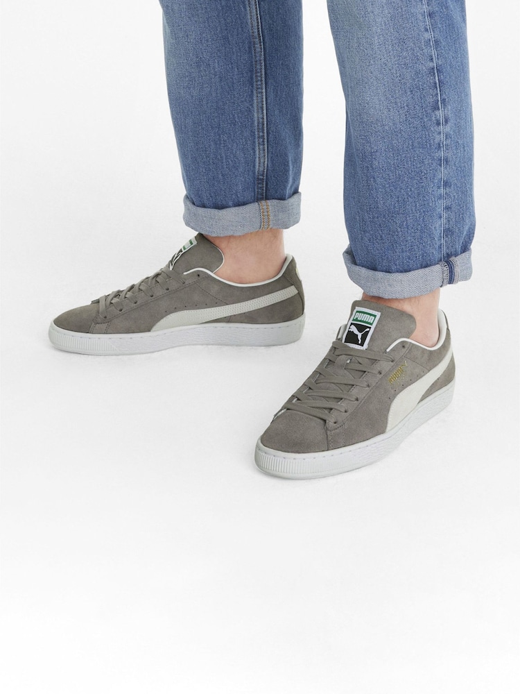 Puma Grey Suede Classic XXI Unisex Trainers - Image 7 of 7